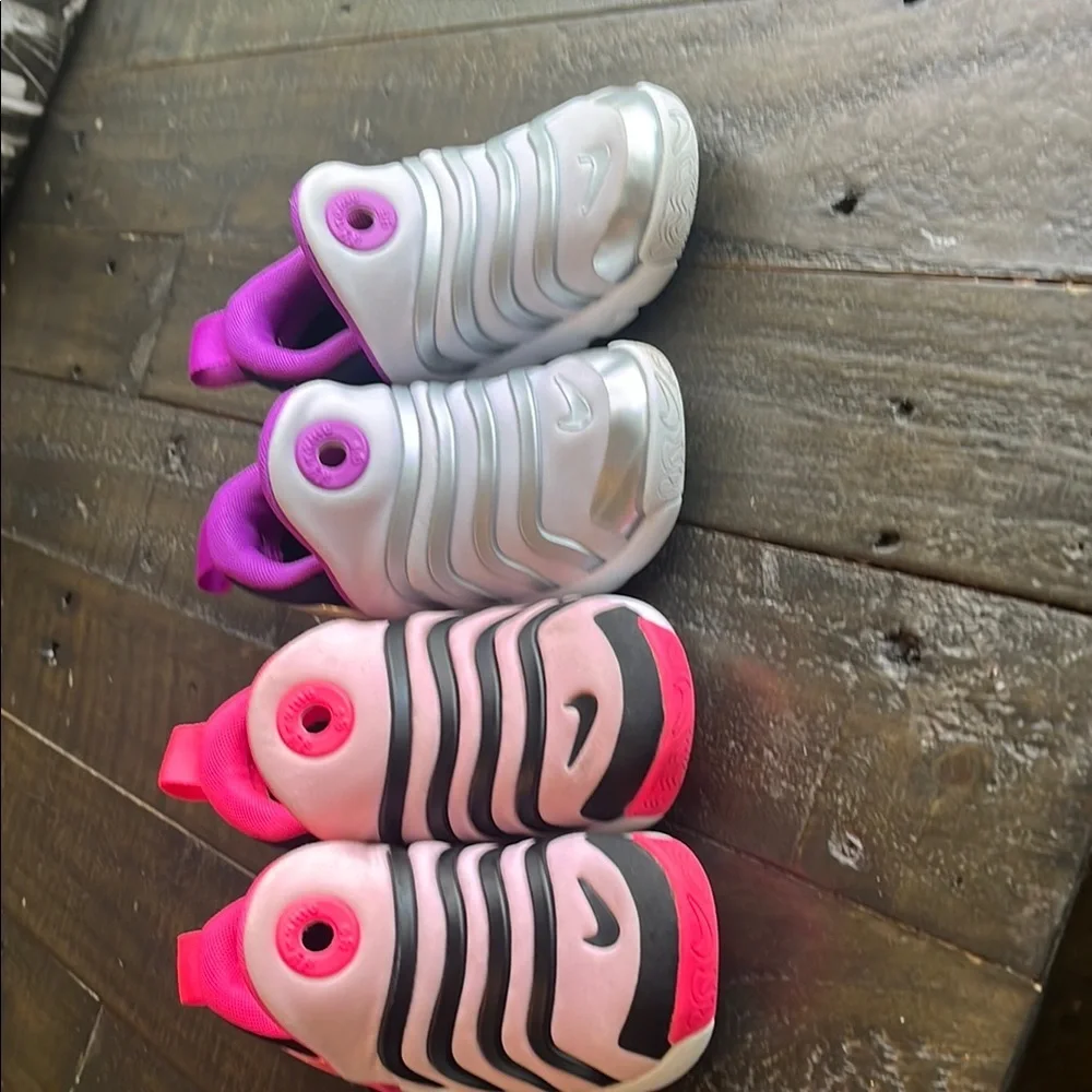 Nike Kids' Pink and Purple Slip-On Shoes